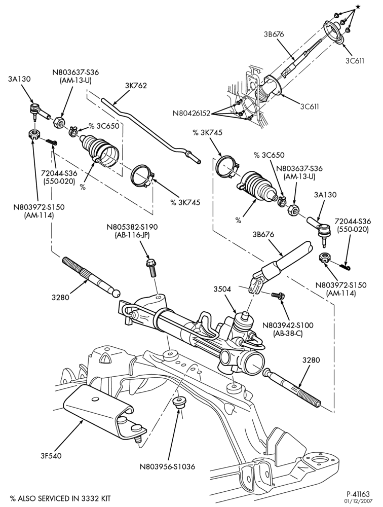 35.1 - STEERING-Power steering system - Steering gear installation-TW