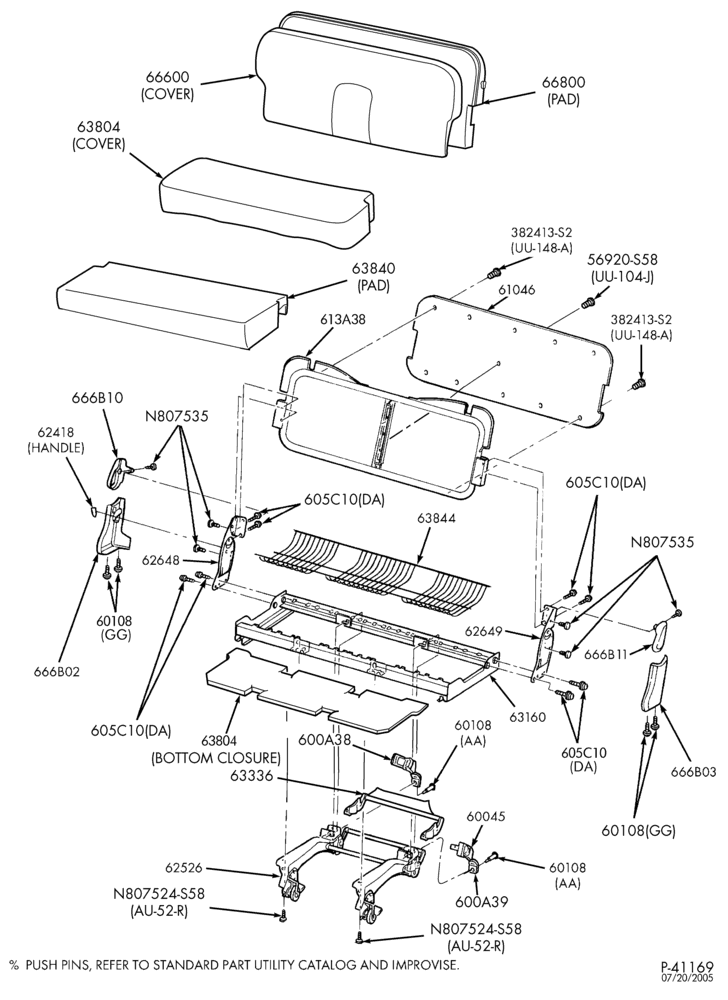 600 - SEATS AND SEAT BELTS-Rear seat - 3rd row-L1