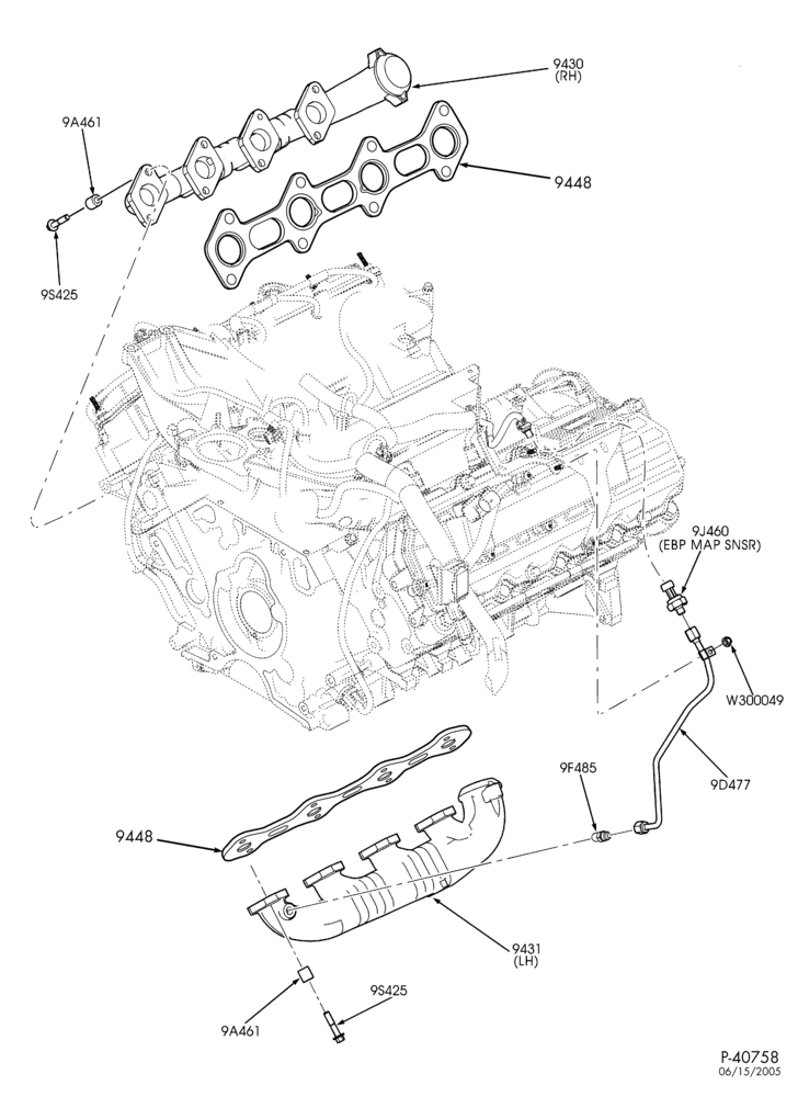 93.1 - 8 CYL. 6.0L - DIESEL-Manifold & related parts - exhaust
