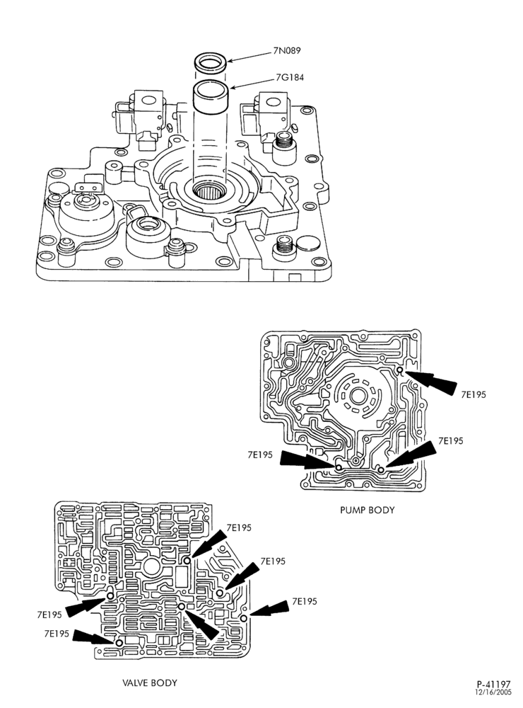 A70.9 - AX4N & AX4S TYPE - INTERNAL PARTS-AX4N & AX4S TYPE - valve body & pump assembly (typical) - Page B