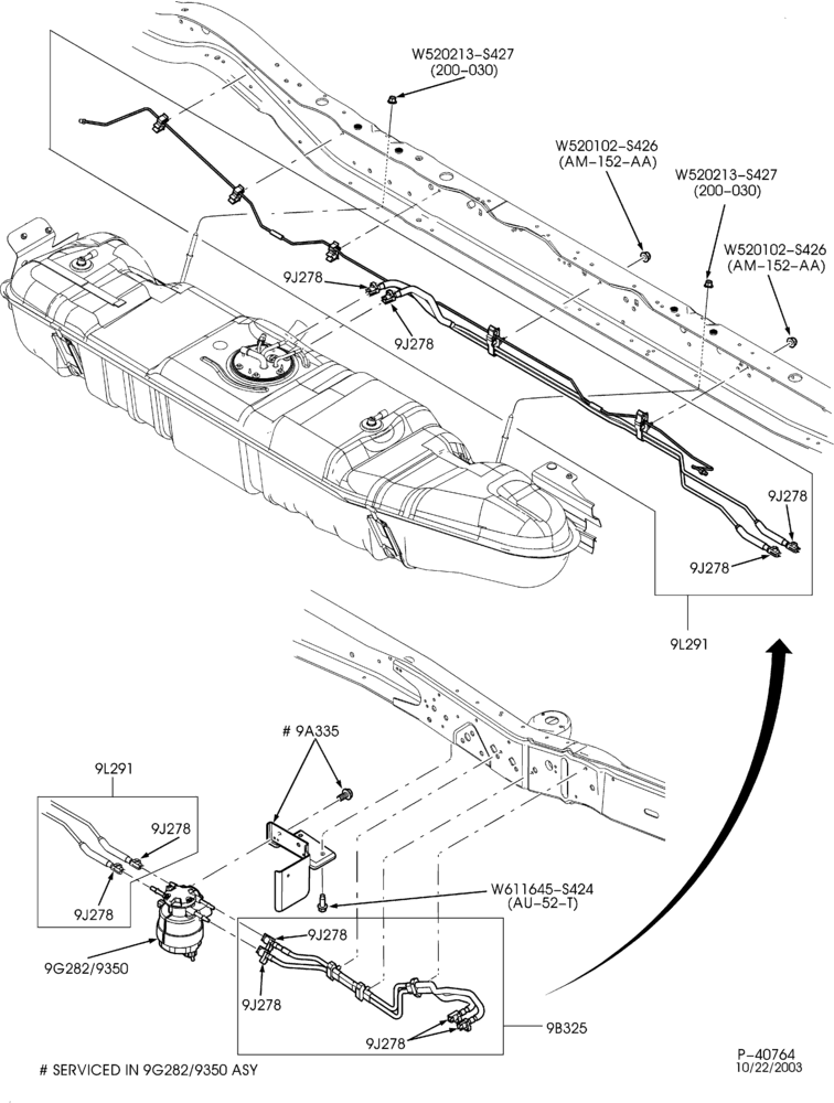 90 - 8 CYL. 6.0L - DIESEL-Fuel lines & related parts - midship tank