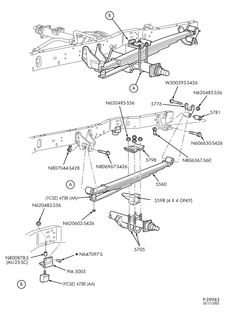55 - FRAME-Rear suspension & related parts - with auxiliary spring-L1