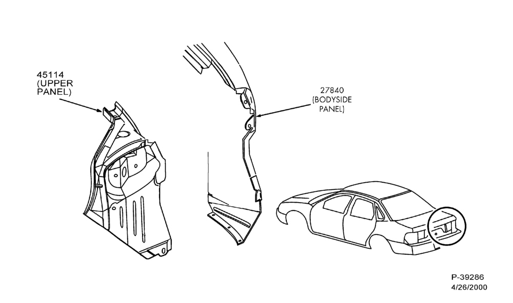 E - SHEET METAL-Trough tail lamp pocket