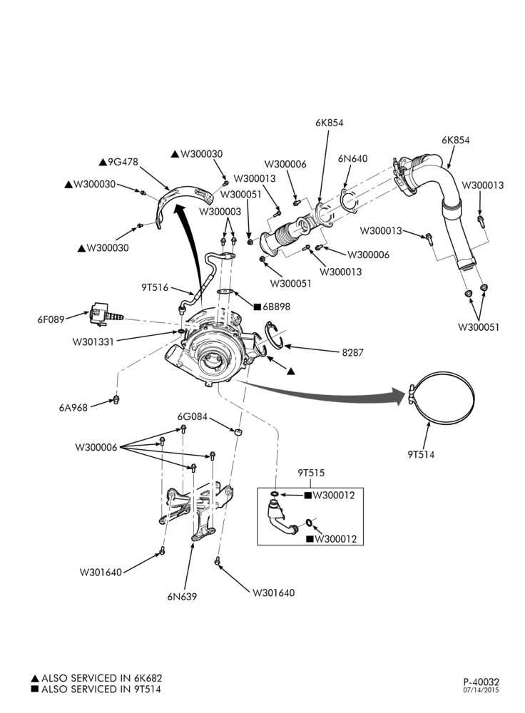 60.9 - 8 CYL. 6.0L - DIESEL-Turbocharger piping & related parts-L1
