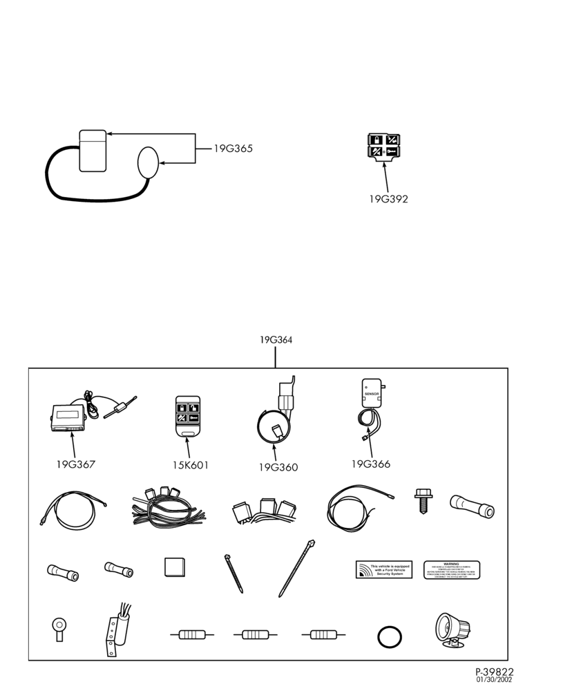 188 - RADIOS, ANTENNAS AND SPEAKERS-Remote starter kit