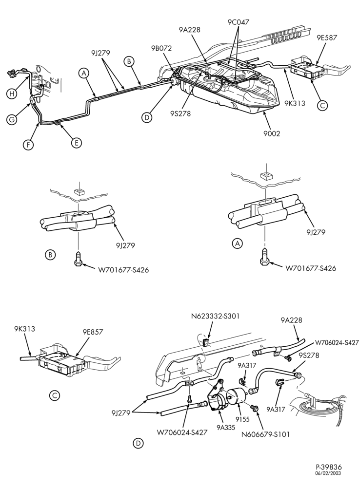 Схема установки 1F1Z-9002-AA
