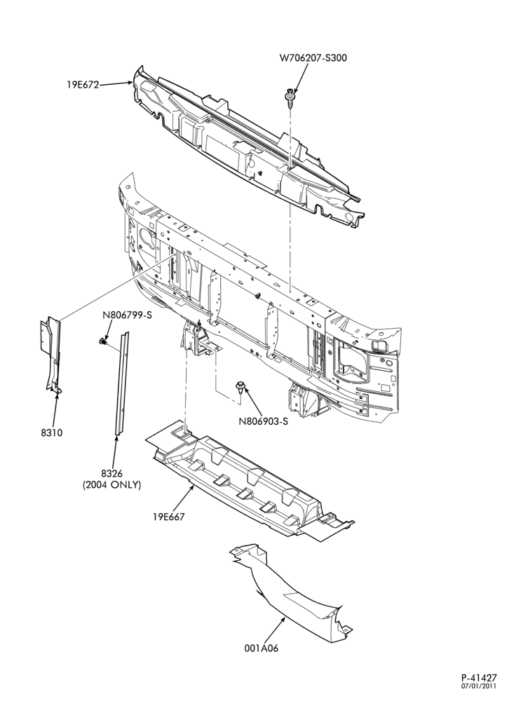 RADIATOR, GRILL AND COOLING-Radiator grille air deflectors - 8cyl. 7.3L diesel-E150/550