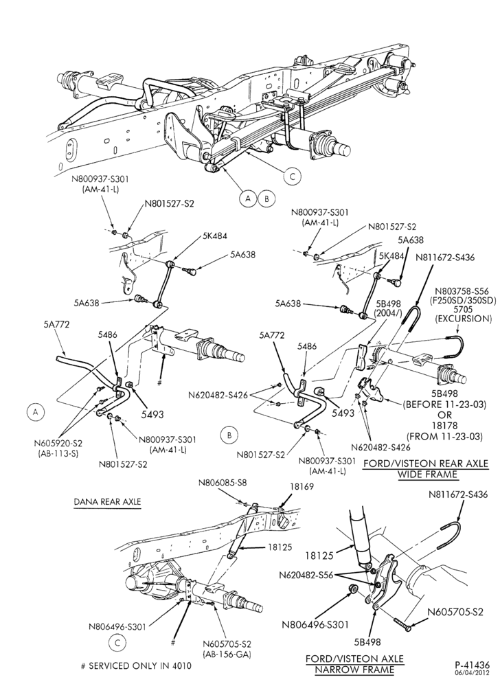 EXHAUST-Rear suspension - rear stabilizer bar-F250SD/350SD