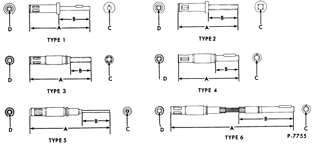 170 - ADAPTER (TACHOMETER CABLE DRIVE TIP)