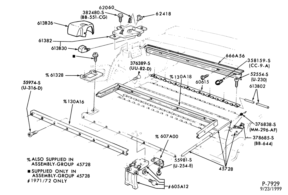 610 - SEATS AND SEAT BELTS-Rear seat - folding - body type 62