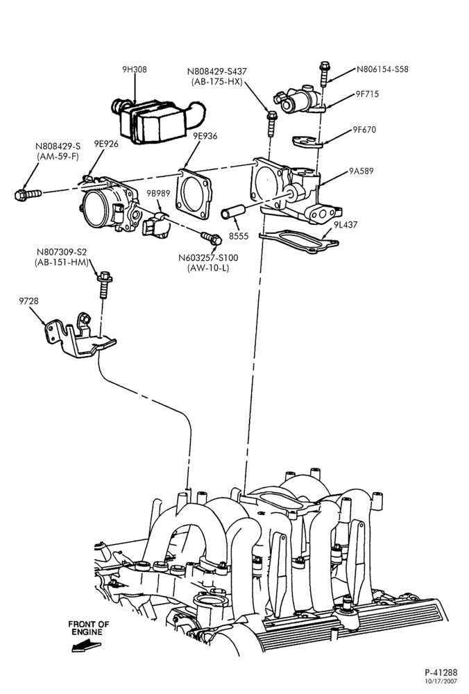 93 - 8 CYL. 4.6L-Throttle body