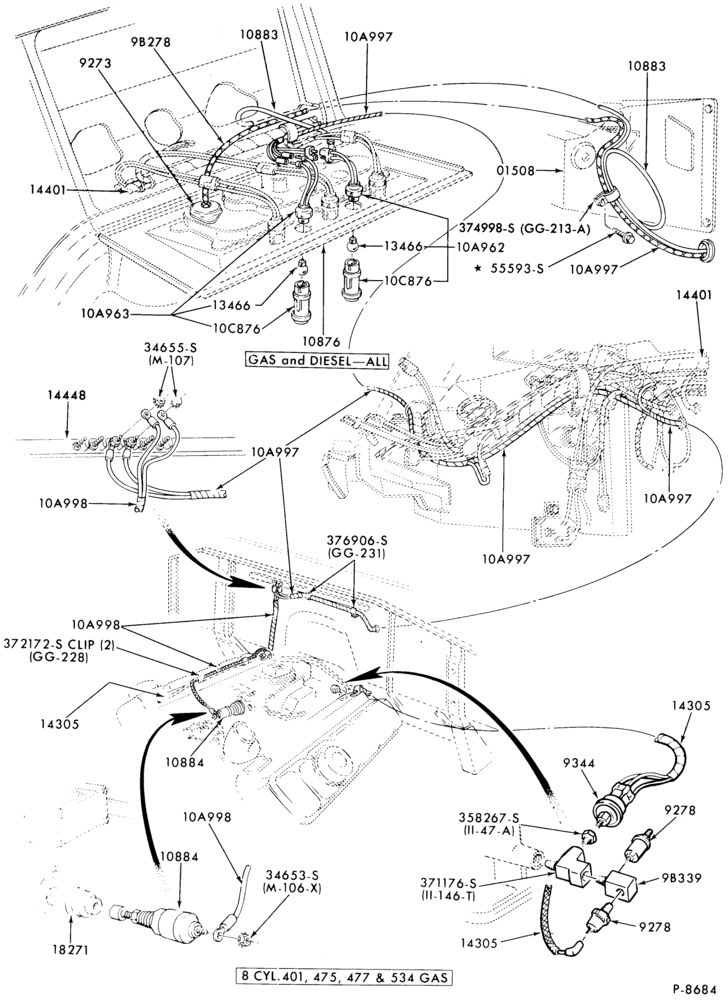 106.2 - ENGINE WARNING SYSTEM-Engine warning system-oil pressure and water temperature (passenger compartment)- - Page A