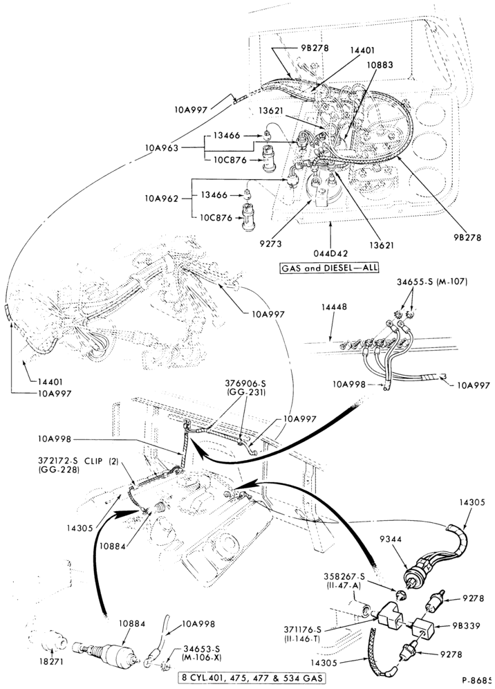 106.2 - ENGINE WARNING SYSTEM-Engine warning system-oil pressure and water temperature (passenger compartment)- - Page B