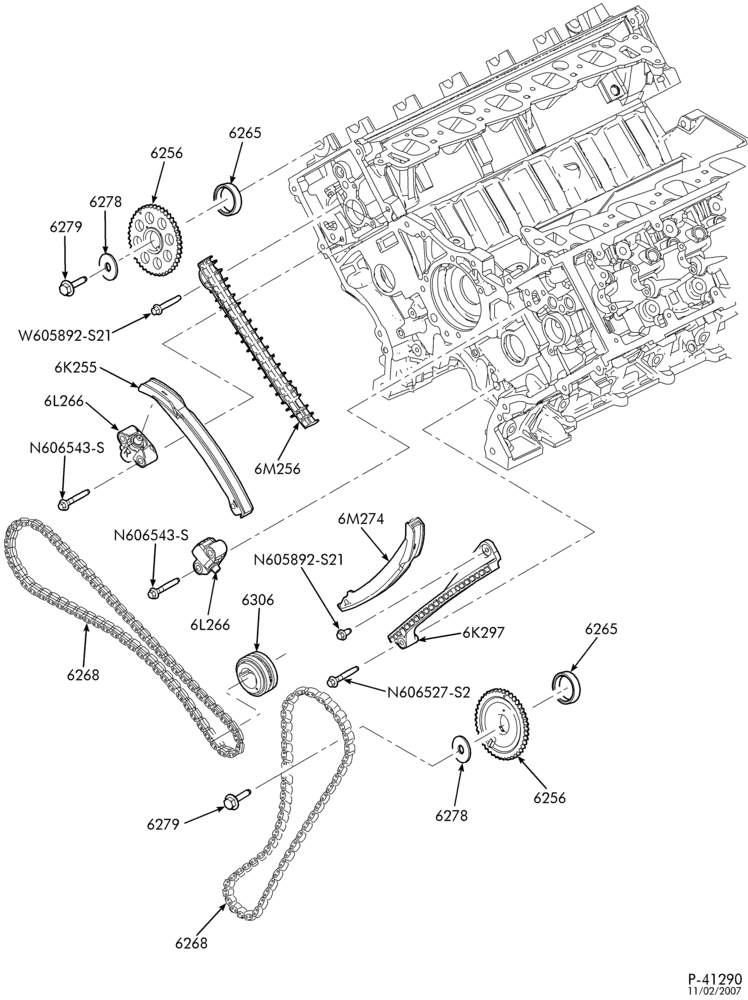 10 CYL. 6.8L-Timing gear & related parts-E250/350,E(Super Duty)