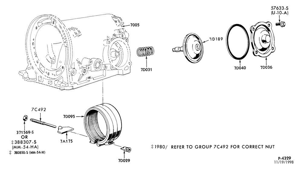 A70.2 - C4 TYPE - INTERNAL PARTS-(rear) - typical-A,MA,F,MF,G,MG,J,P,MP