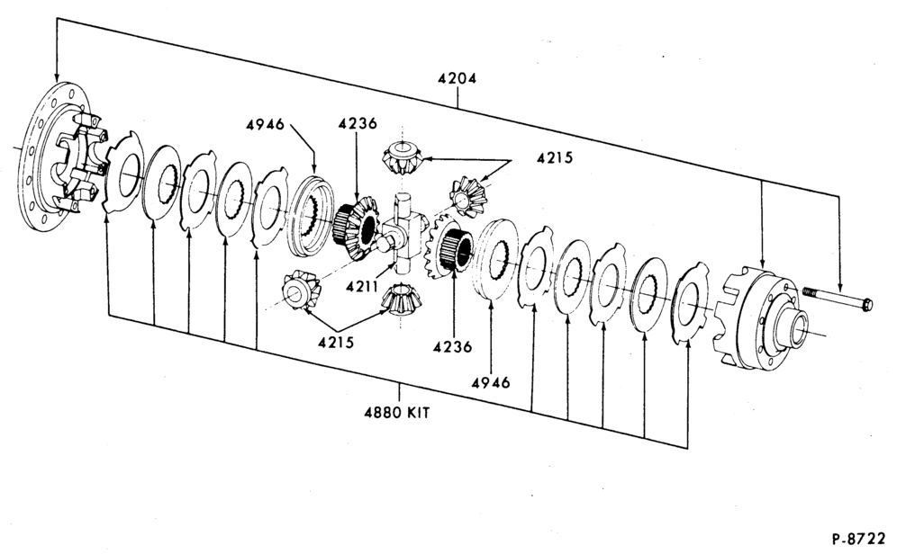 40 - REAR AXLE-REAR AXLE- Locking differential - Dana (Spicer) - Model 70B, 70HD and 70U-E350