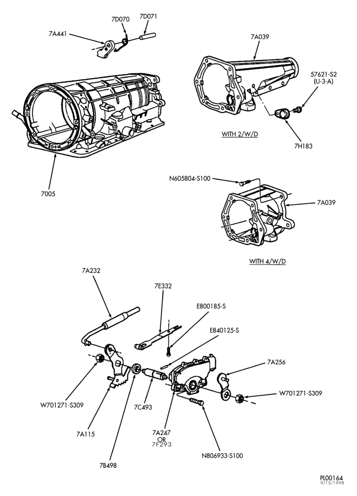 A70.11 - 4R55E TYPE-INTERNAL PARTS - Manual control linkage & parking pawl-A