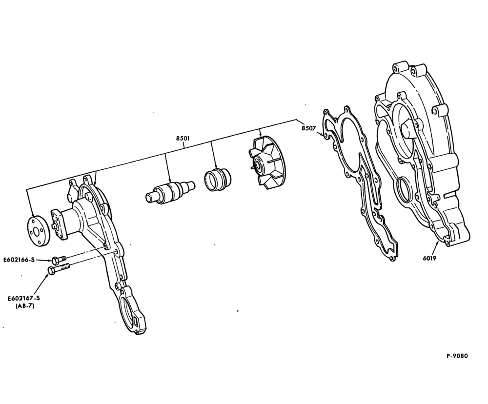 80 - WATER PUMP-WATER PUMP- 6 cyl. 171 (2.8L)-A