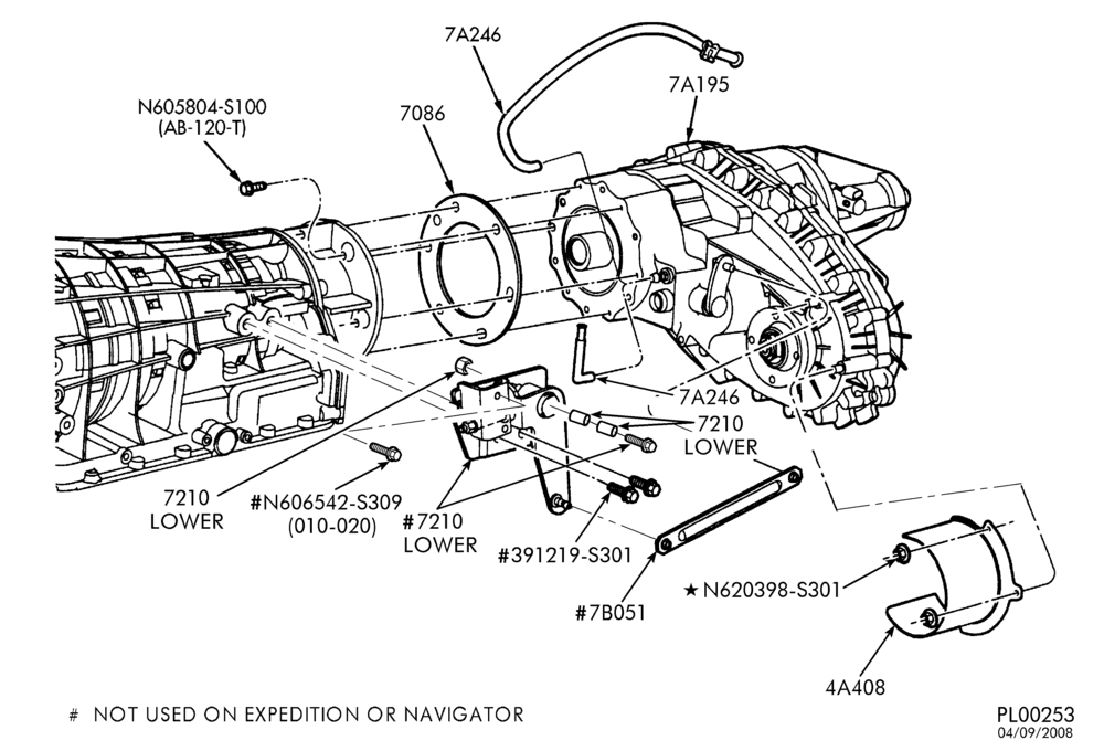 72.1 - MANUAL TRANSMISSION LINKAGE AND CLUTCH-Transfer case & bracket-TE