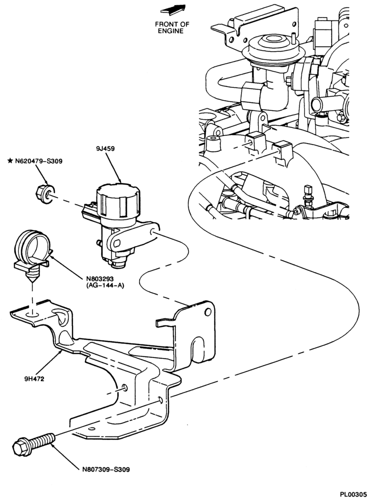 94.1 - 10 CYL. 6.8L-EVR bracket assembly & related parts