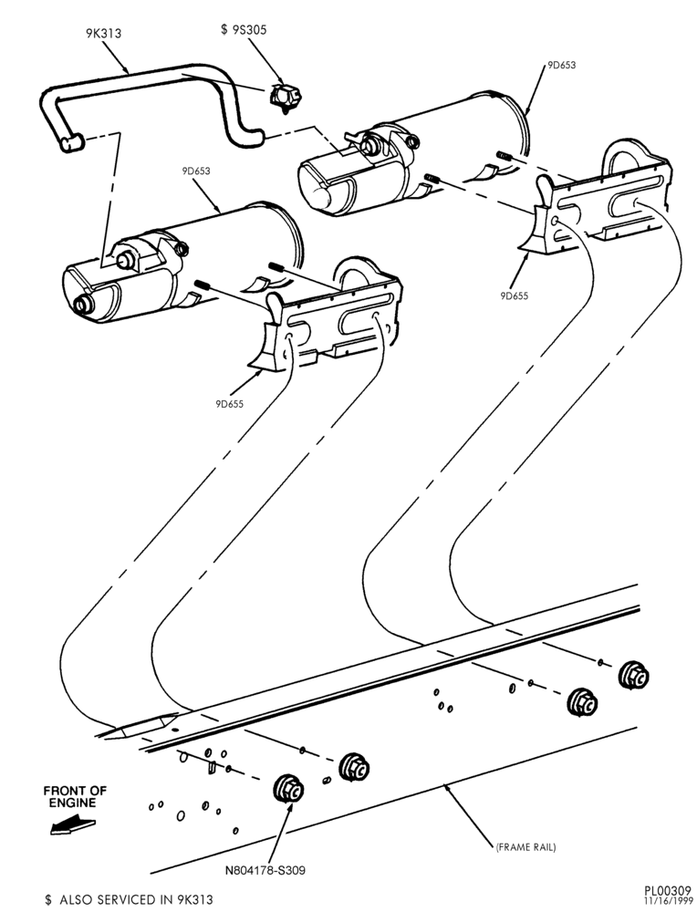 96.1 - 10 CYL. 6.8L-Fuel vapor storage & related parts - 55 gallon tank