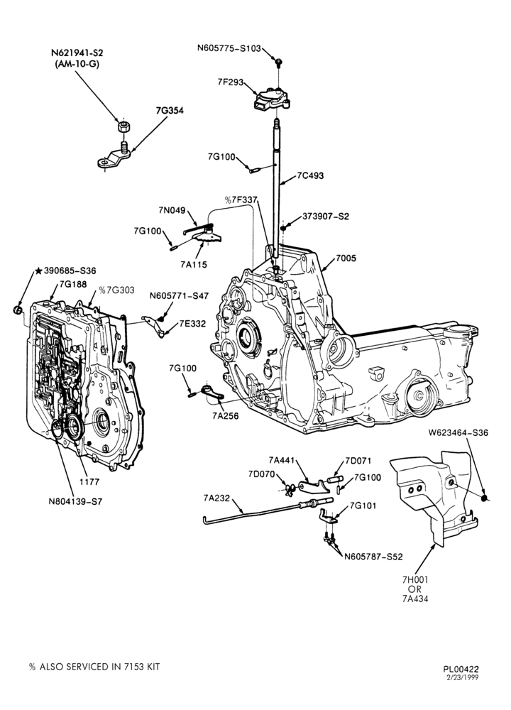 AUTOMATIC TRANSMISSION-INTERNAL PARTS - Manual control linkage & parking pawl-TW