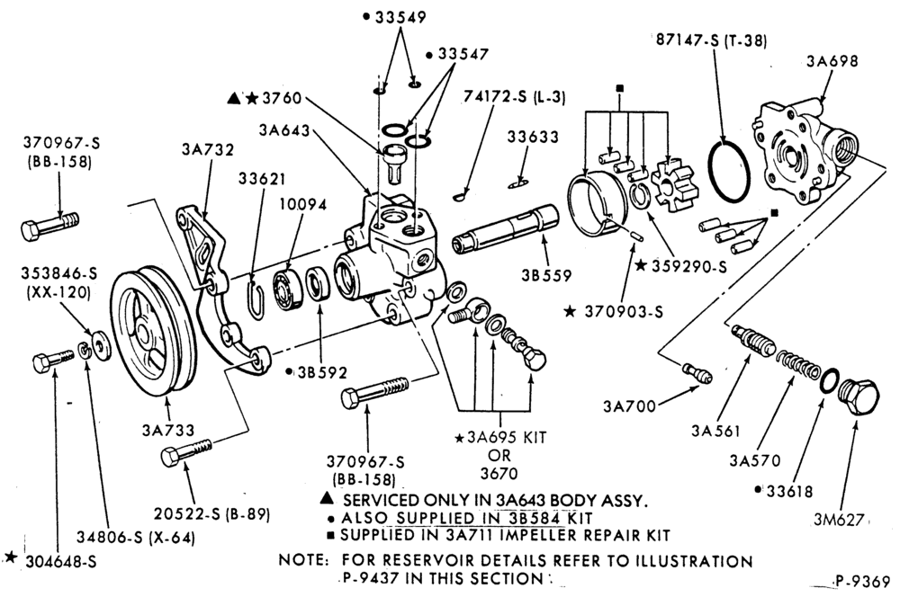 FRONT SUSPENSION AND STEERING-Pump assembly - Eaton - 8 cyl. 6.1L & 7.0L gas-F-FT700/800