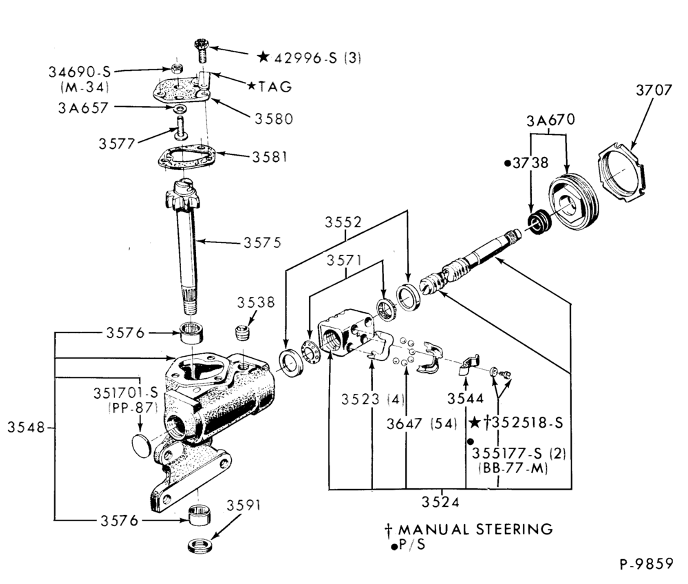 35.1 - STEERING-Steering gear assy.
