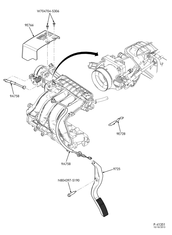 97 - 4 CYL. 2.3L-Accelerator pedal & controls