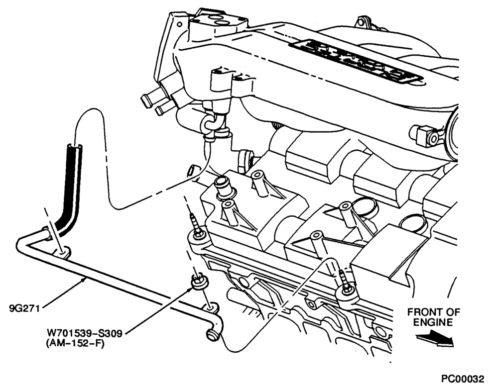 96.1 - 6 CYL. 3.0L - DOHC-VMV purge tube