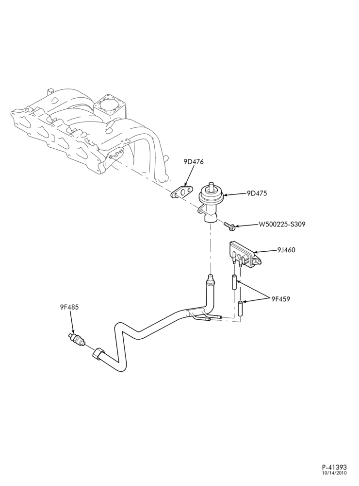 94 - 4 CYL. 2.0L - DOHC-Tube asy. - exhaust gas recirculation - (E.G.R.)