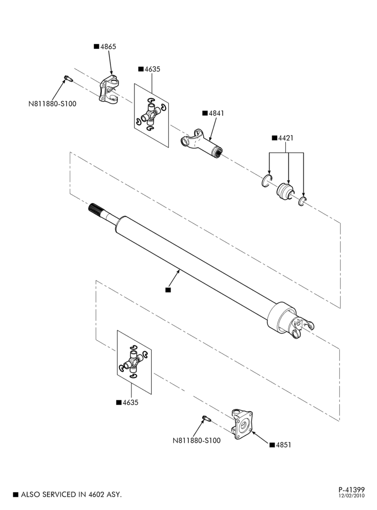 46 - DRIVESHAFTS-Rear driveshaft - 4x4 - 8 cyl. 5.4L