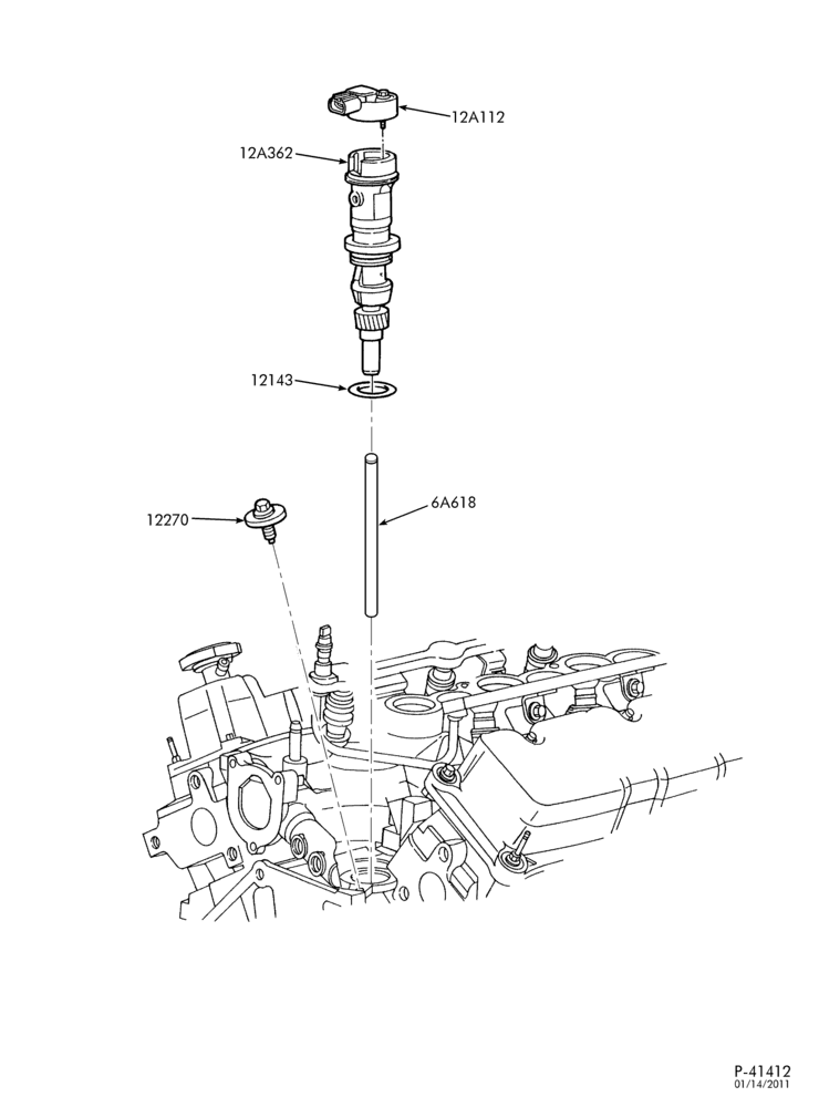 Схема установки YL3Z-6A618-AA