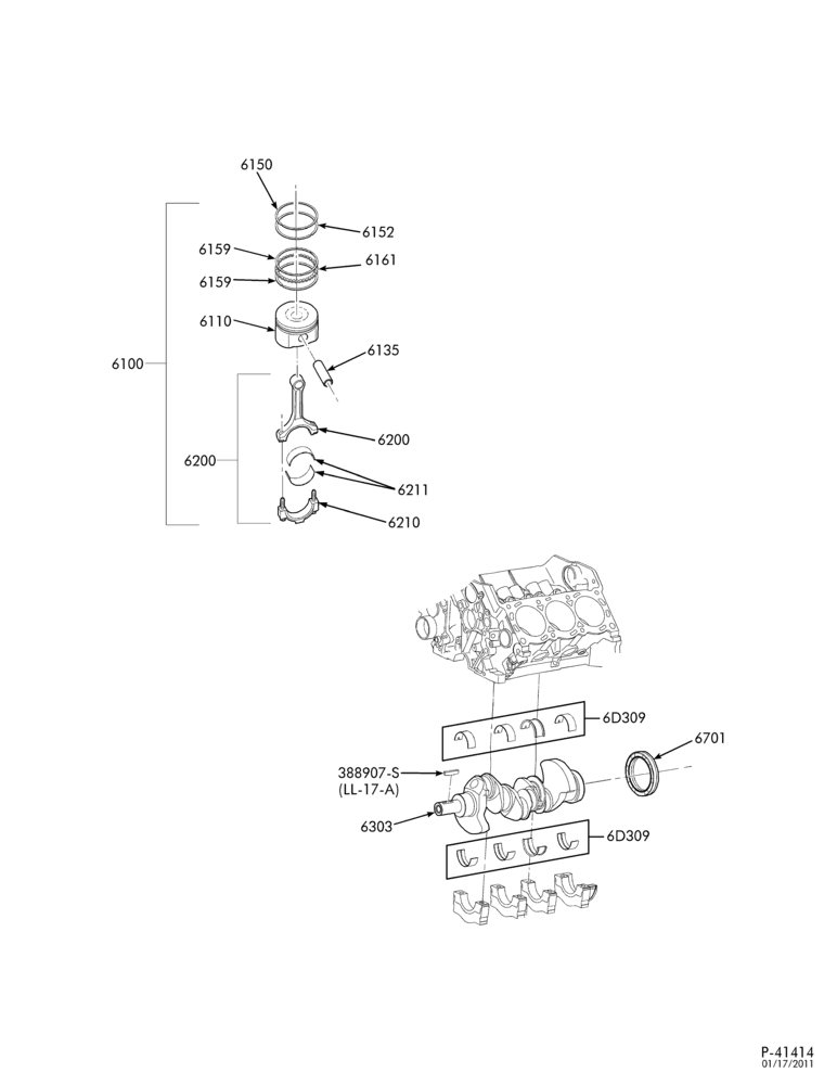 ENGINE-Crankshaft, piston & bearings-TW