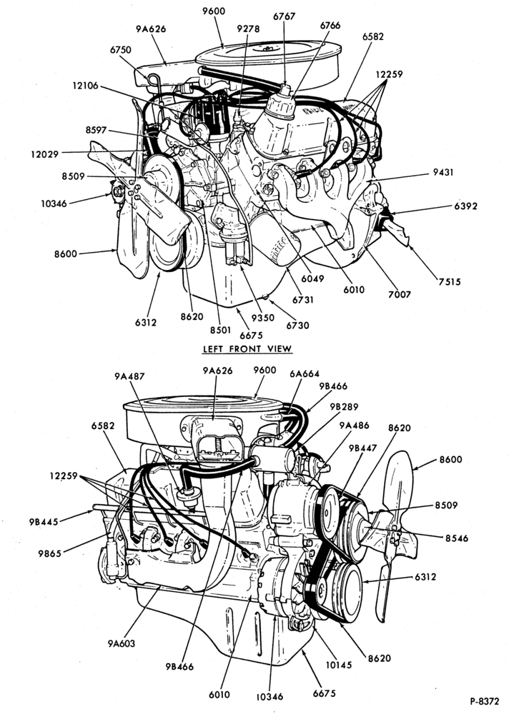 60 - 8 CYL. 5.8L (351 C.I.D.)-Engine assy.