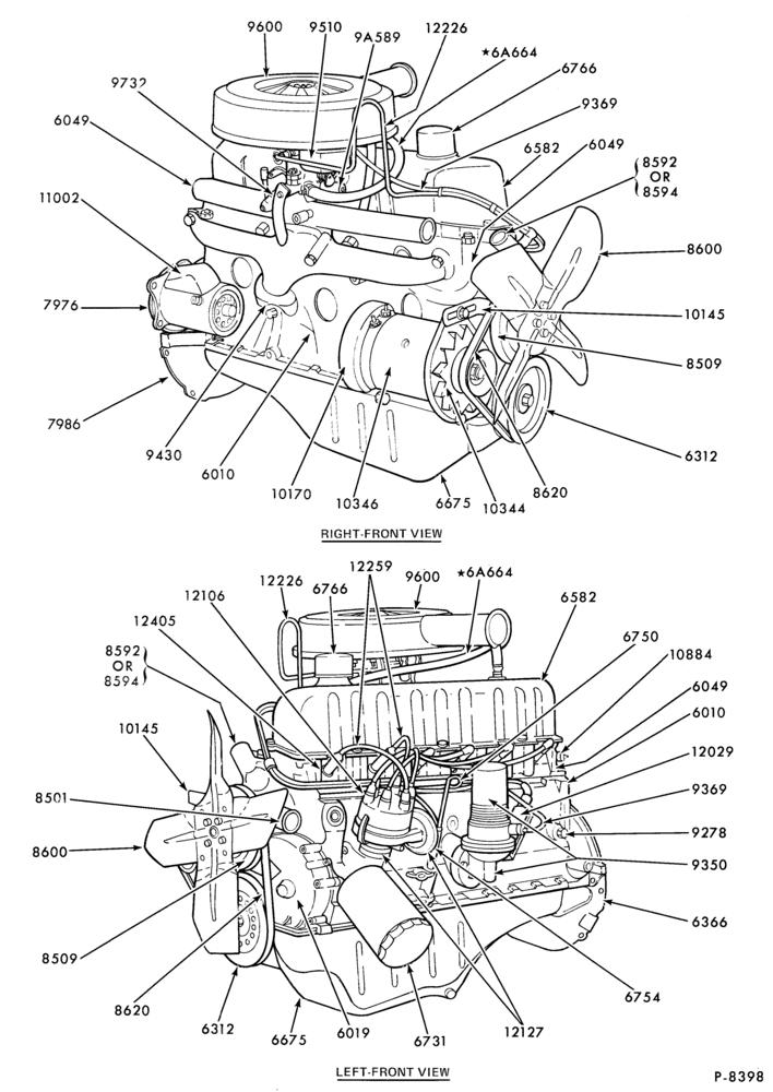 60 - 6 CYL. 3.3L (200 C.I.D.)-Engine assy.