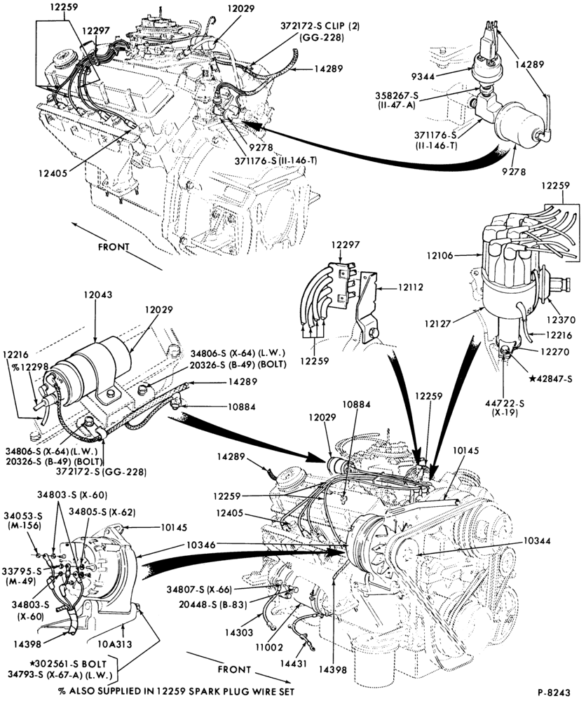 120.1 - IGNITION SYSTEMS-(1980/81)-8 cyl. 477 and 534 gas-typical