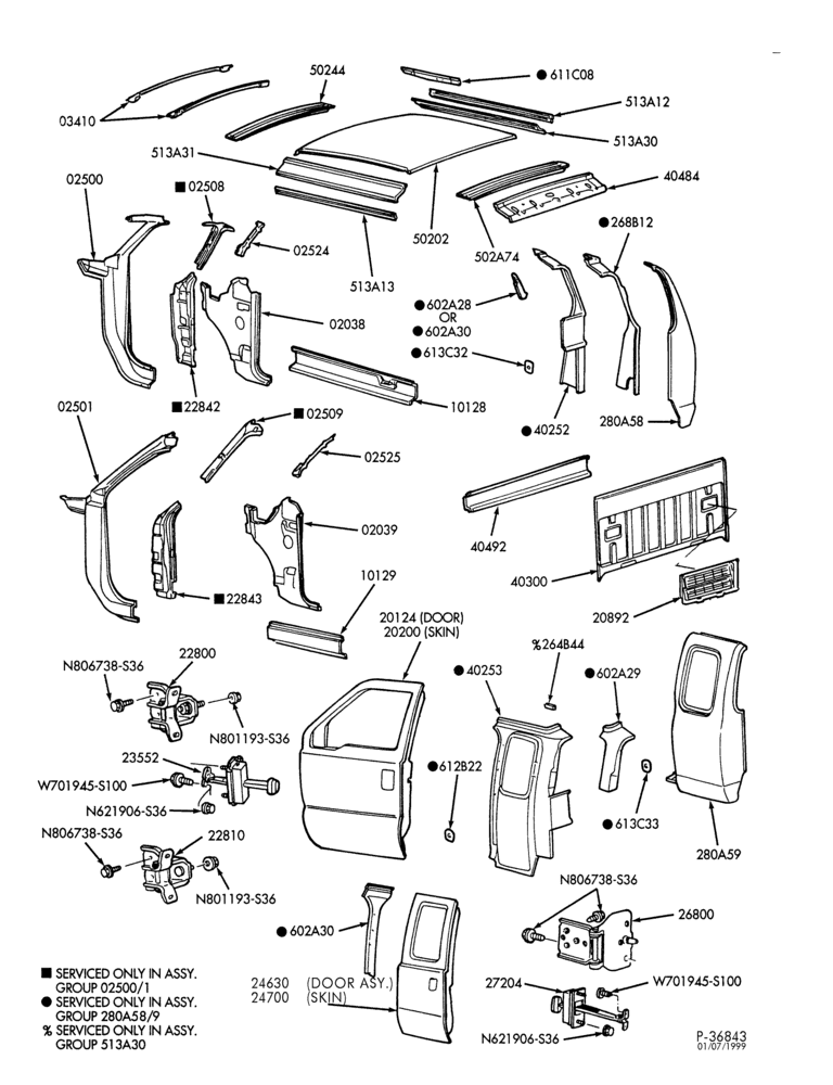 S/M - SHEET METAL-Upper body sheet metal parts - super cab-F650/750