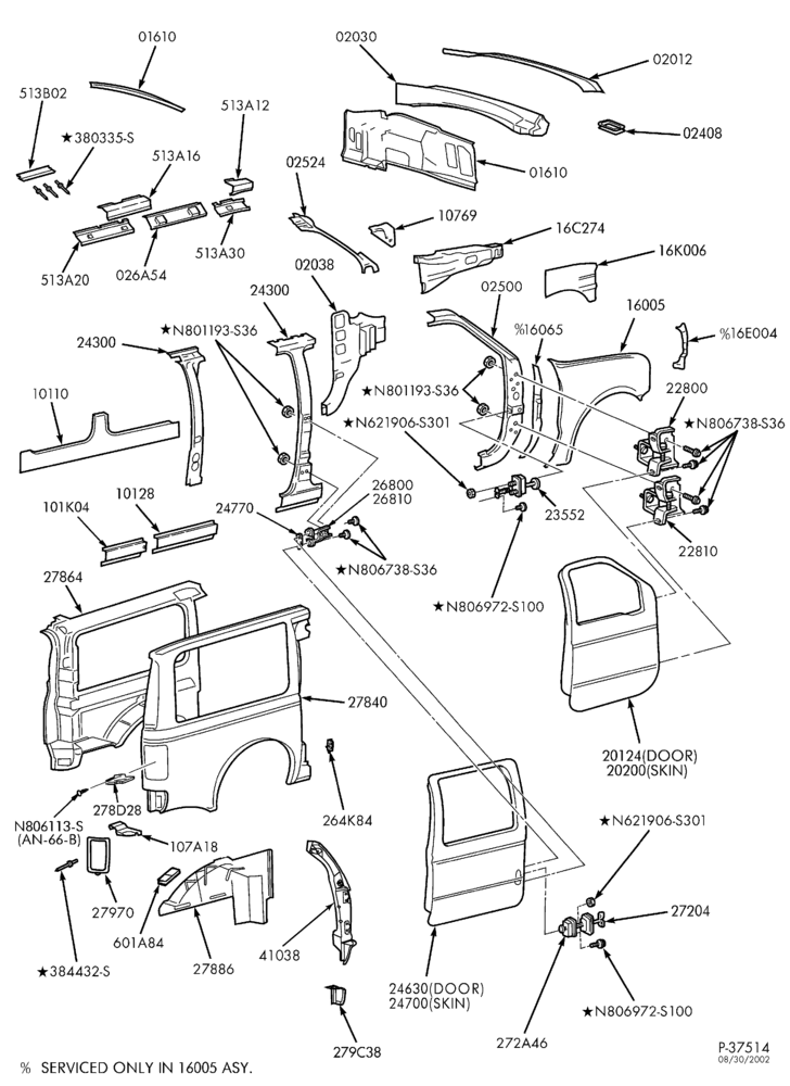 S/M - SHEET METAL-Sheet metal - upper body - R.H. side-L1