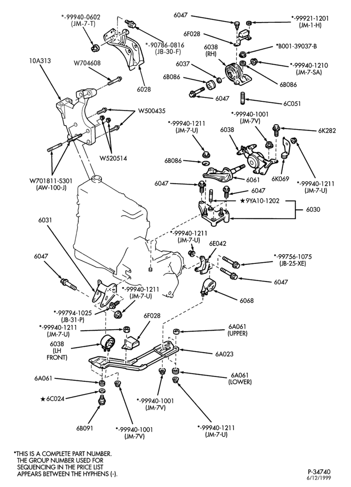 ENGINE-Engine supports - M/T