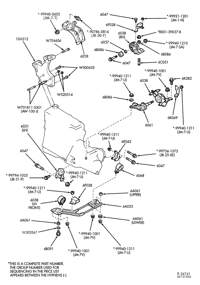 ENGINE-Engine supports - A/T