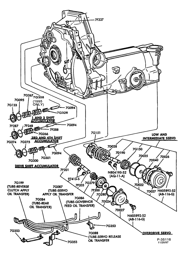 AUTOMATIC TRANSMISSION-INTERNAL PARTS - Servos, shift accumulators & related parts-TW