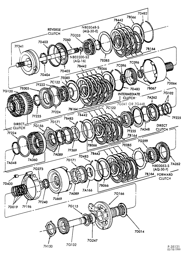 AUTOMATIC TRANSMISSION-INTERNAL PARTS - Clutches, gears, shafts, extension & related parts - Page A-TW