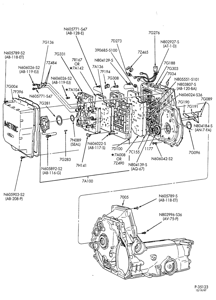 AUTOMATIC TRANSMISSION-INTERNAL PARTS - Main control valve body (7A100)-TW