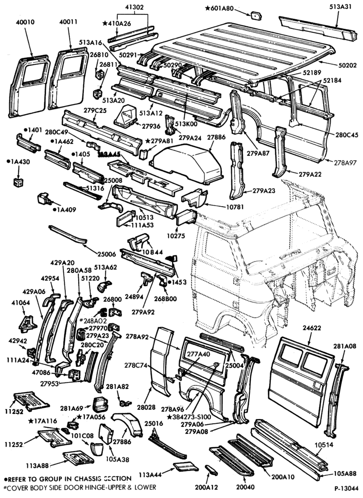 S/M - SHEET METAL-Upper body-E100/350 (Super Van/ - Page A