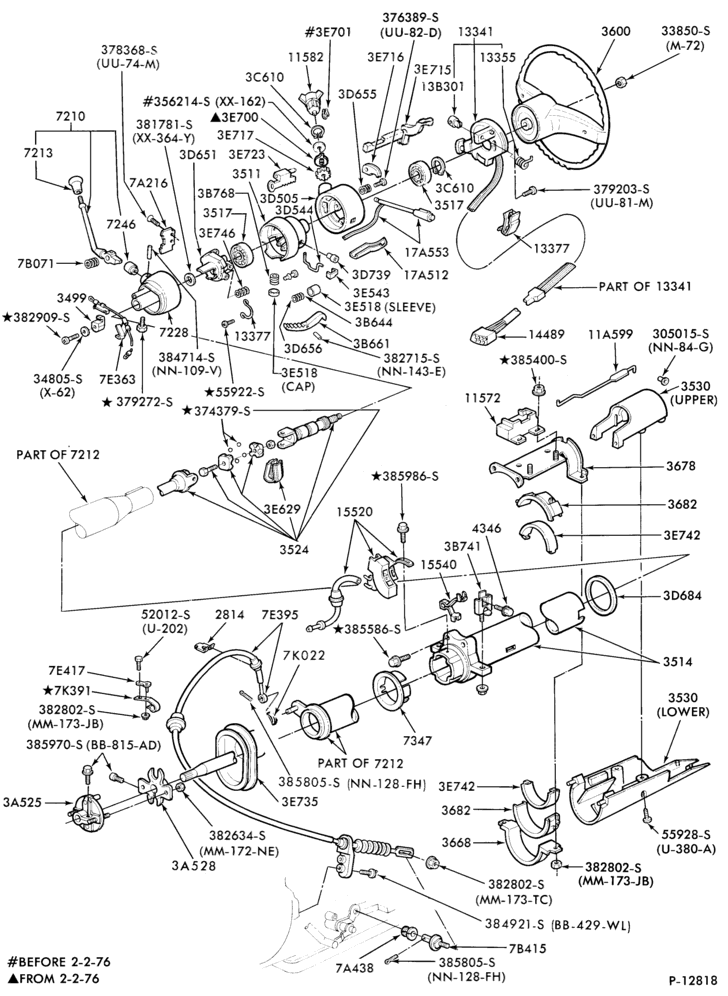 A72 - JATCO TYPE - EXTERNAL PARTS-EXTERNAL PARTS - steering column and shift control selector mechanism- tilt wheel-G,MG