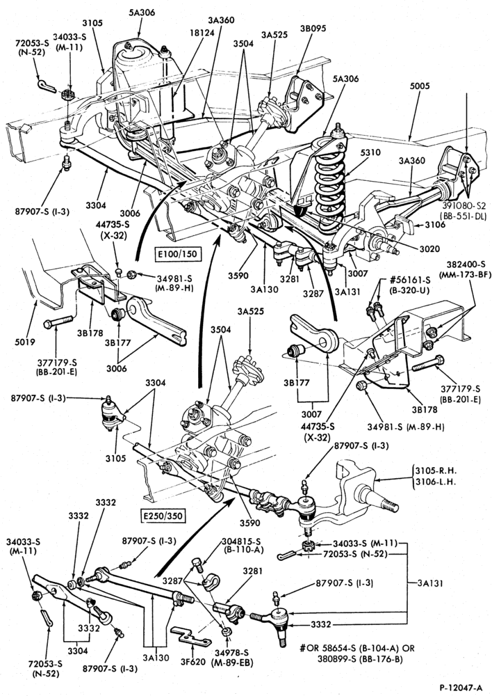 FRONT SUSPENSION-(1980/87) - Page A-E100/350