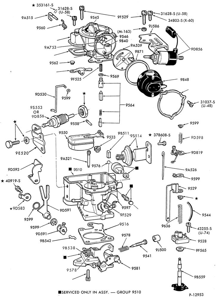 95 - 6 CYL. 4.1L (250 C.I.D.)-Carburetor - Carter 1/B