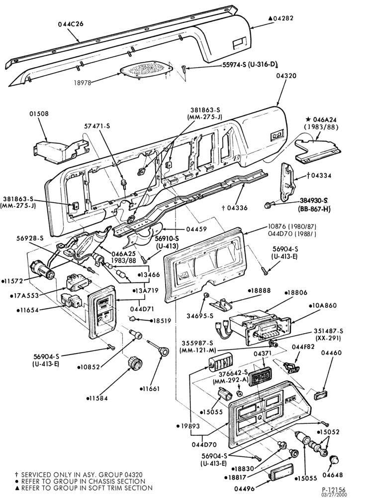 030 - INSTRUMENT PANEL-Instrument panel and pad-All