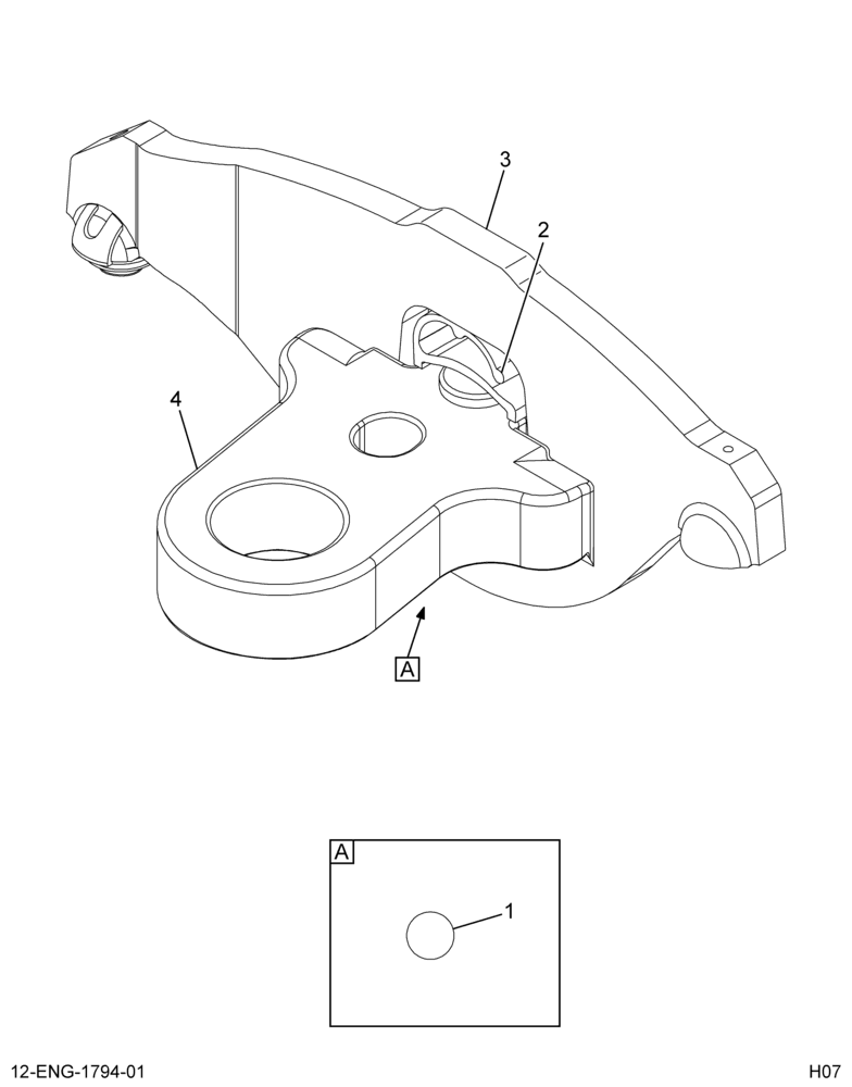 ........PLATE ASM,EXHAUST FULCRUM (Intl. 1876831C93)